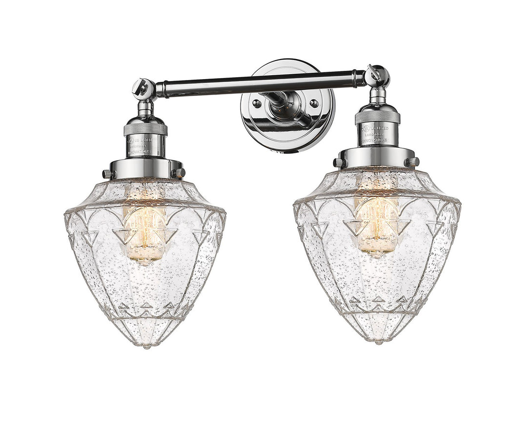 Innovations Franklin Restoration 208-PC-G664-7 Bath Vanity Light 18 in. wide - Polished Chrome