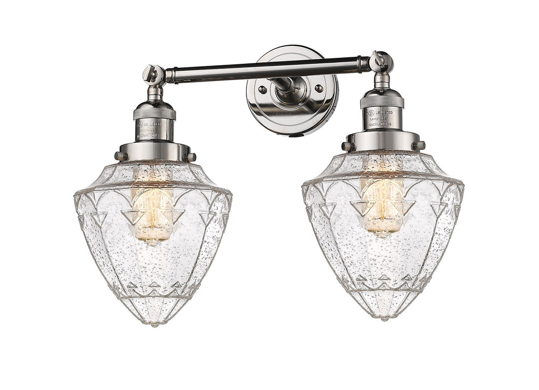 Innovations Franklin Restoration 208-PN-G664-7-LED Bath Vanity Light 18 in. wide - Polished Nickel