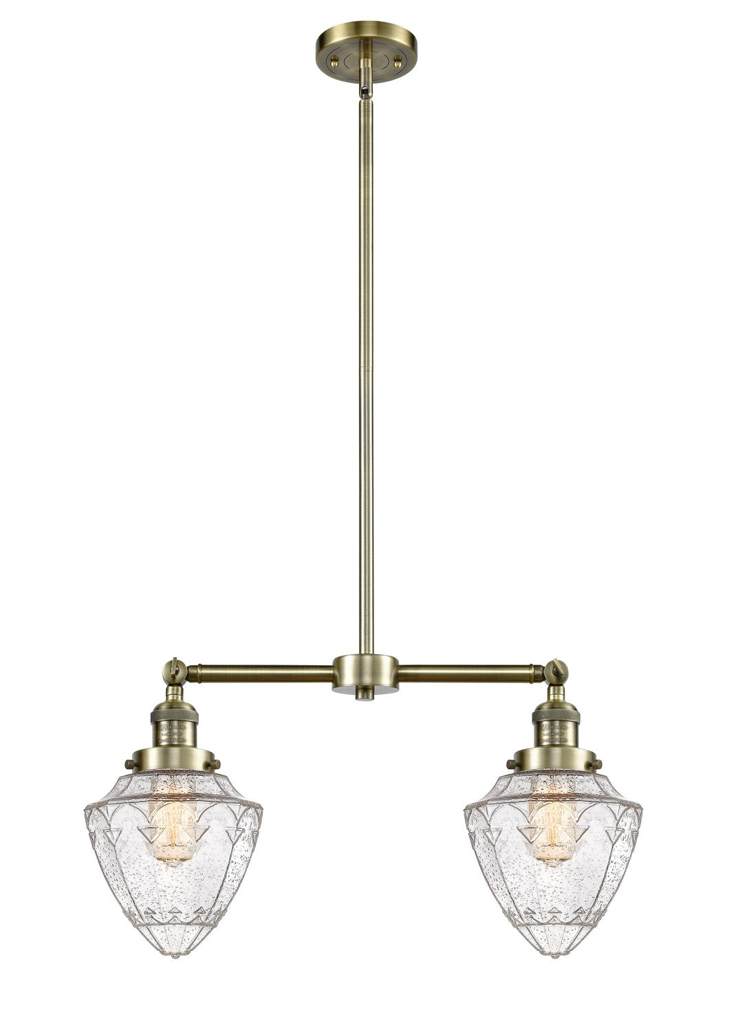 Innovations Franklin Restoration 209-AB-G664-7 Chandelier Light - Antique Brass