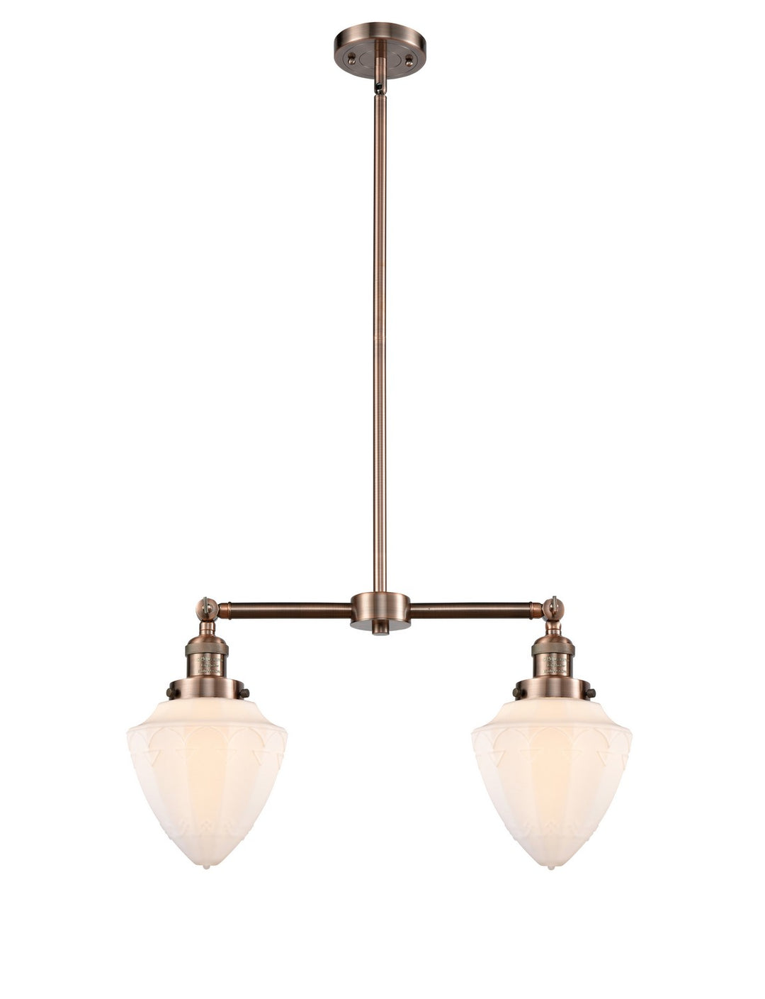 Innovations Franklin Restoration 209-AC-G661-7 Chandelier Light - Antique Copper