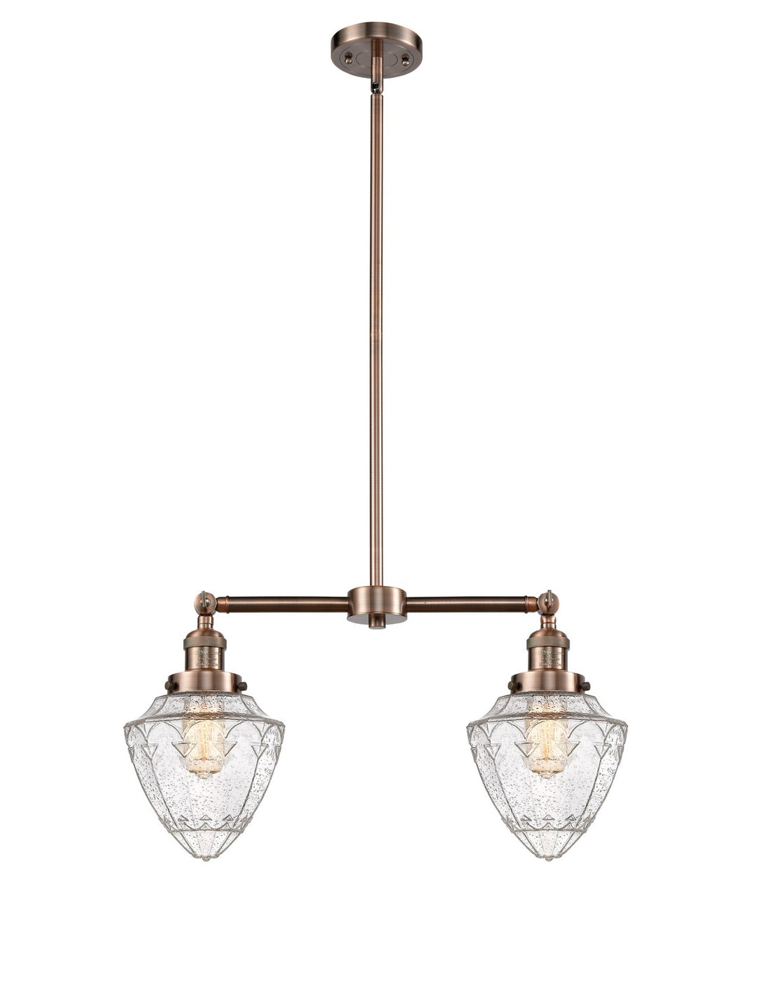 Innovations Franklin Restoration 209-AC-G664-7-LED Chandelier Light - Antique Copper
