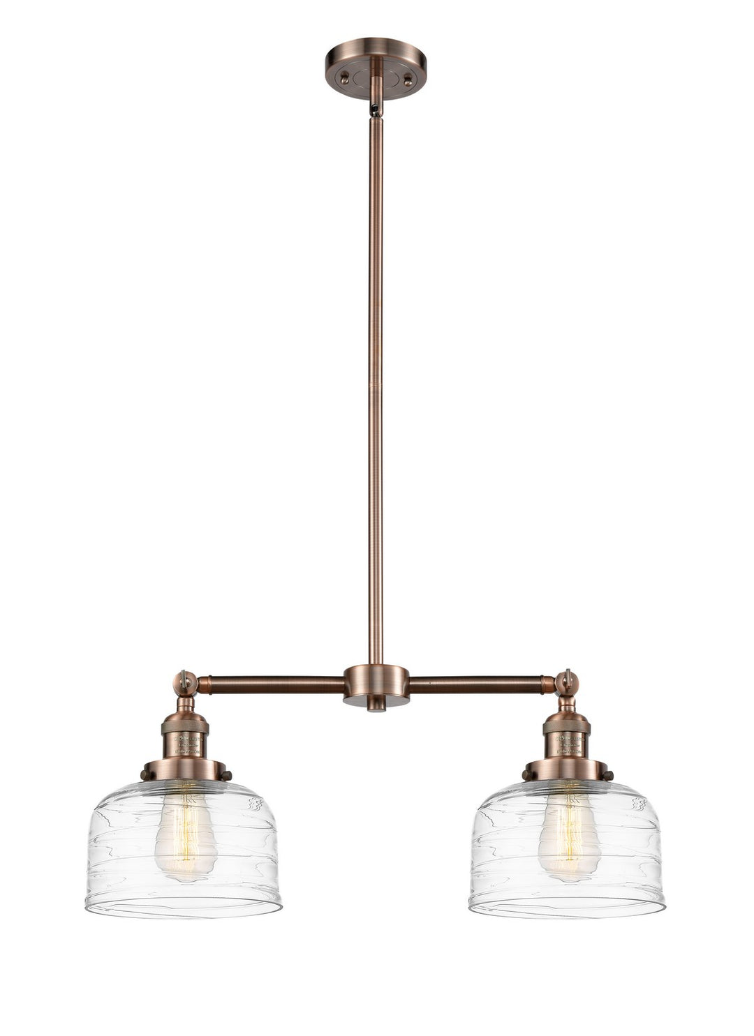 Innovations Franklin Restoration 209-AC-G713-LED Chandelier Light - Antique Copper
