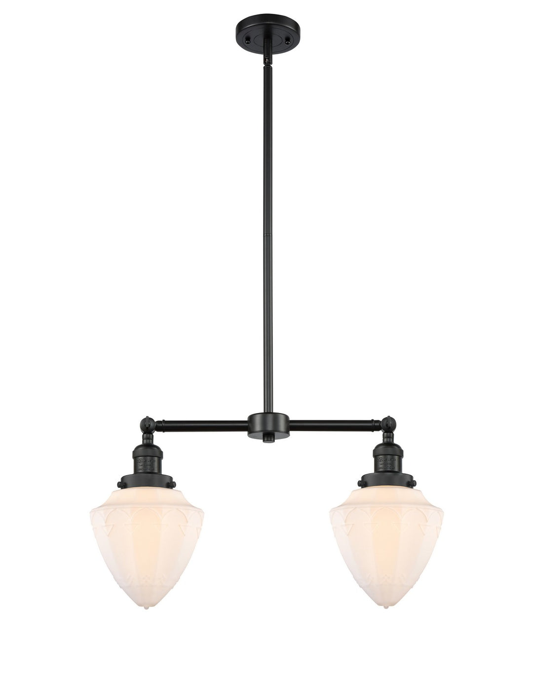 Innovations Franklin Restoration 209-BK-G661-7-LED Chandelier Light - Matte Black