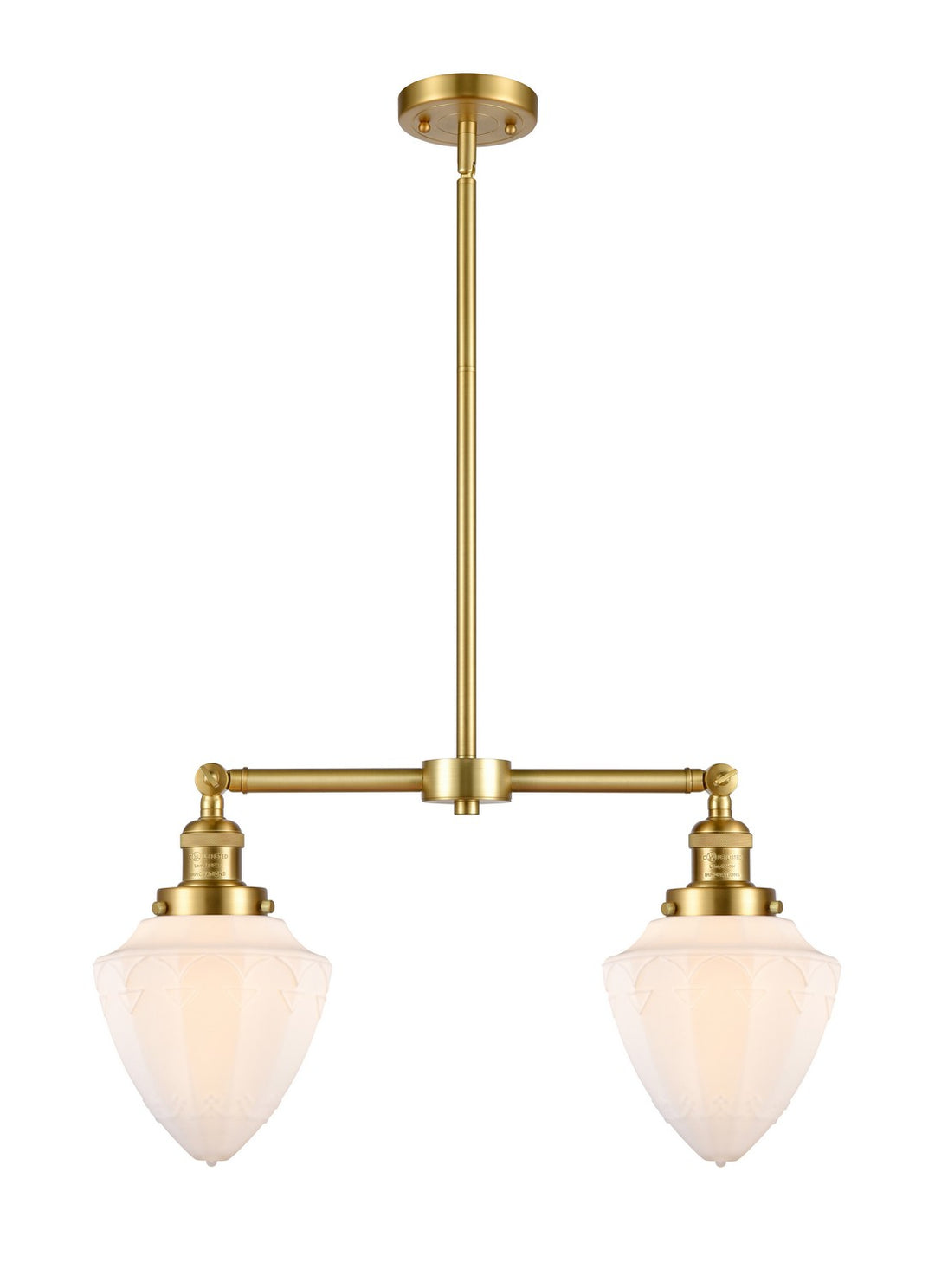 Innovations Franklin Restoration 209-SG-G661-7 Chandelier Light - Satin Gold