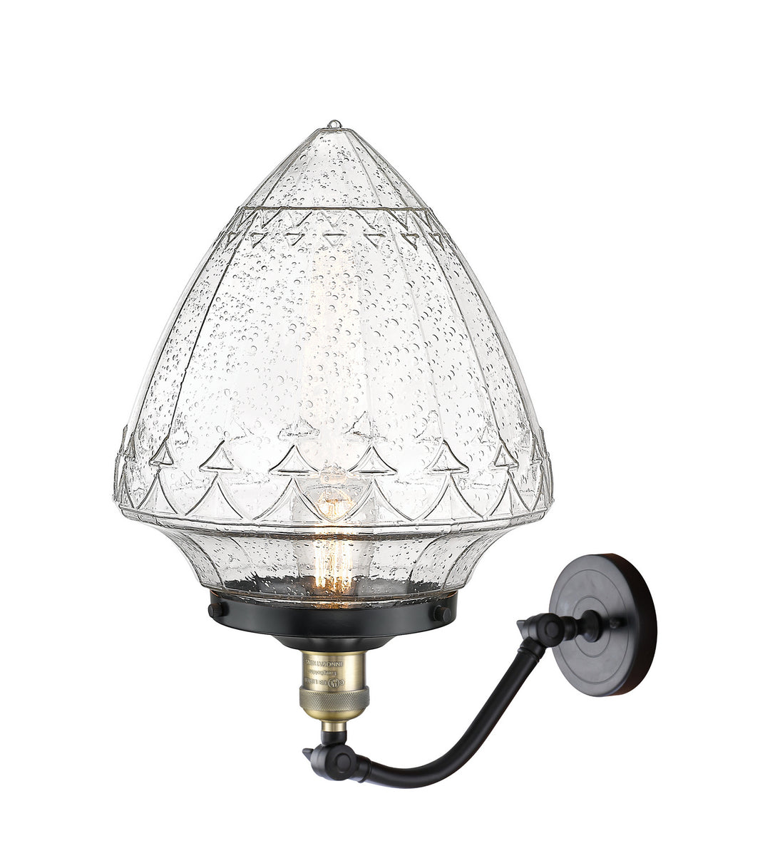 Innovations Franklin Restoration 515-1W-BAB-G664-12 Wall Sconce Light - Black Antique Brass