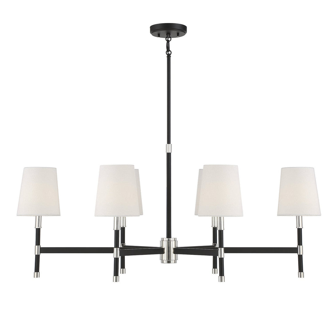 Savoy House Brody 1-1631-6-173 Chandelier Light - Matte Black with Polished Nickel Accents