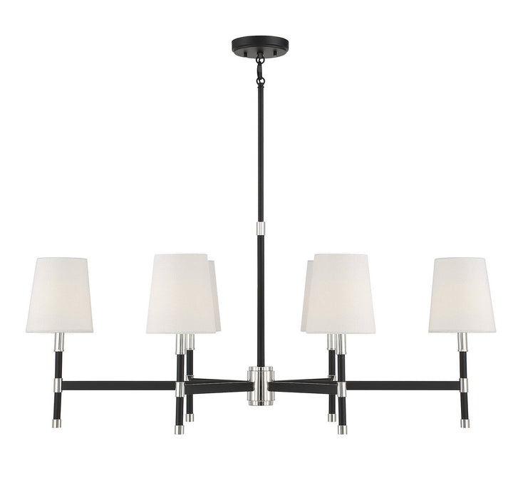 Savoy House Brody 1-1631-6-173 Chandelier Light - Matte Black with Polished Nickel Accents