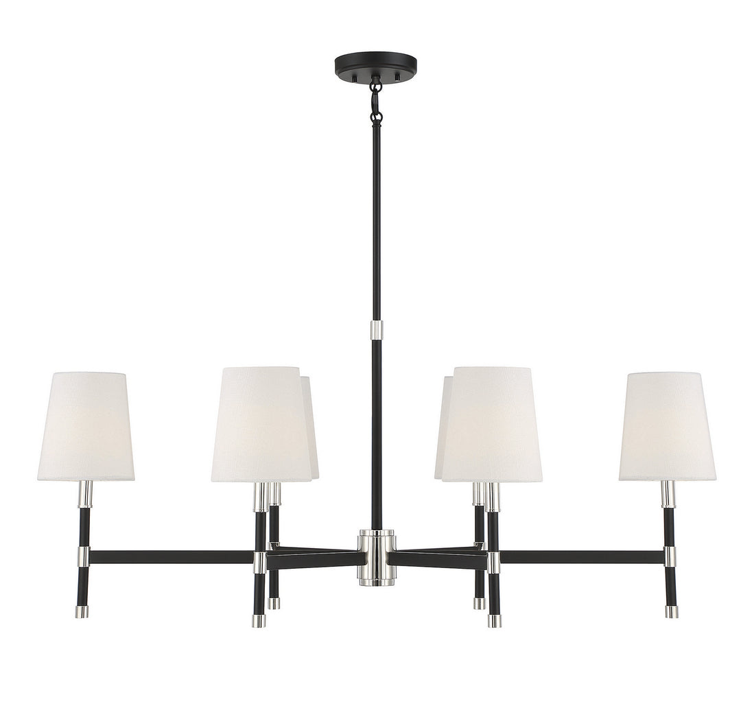 Savoy House Brody 1-1631-6-173 Chandelier Light - Matte Black with Polished Nickel Accents