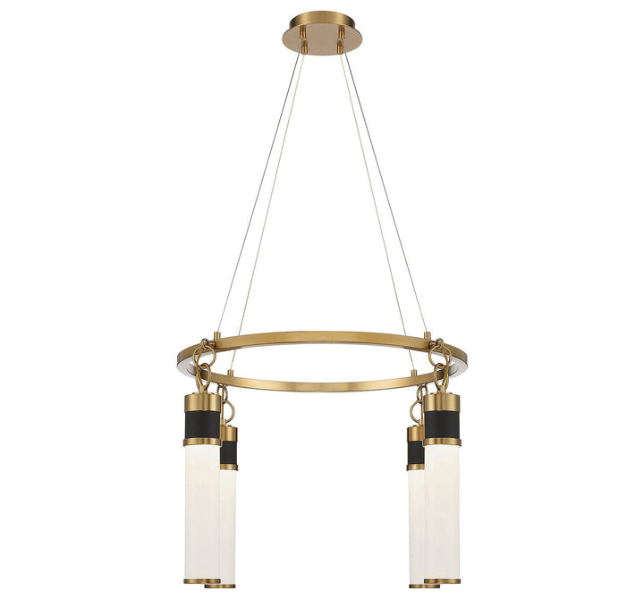 Savoy House Abel 1-1641-4-143 Chandelier Light - Matte Black with Warm Brass Accents