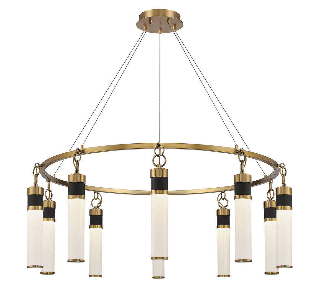 Savoy House Abel 1-1642-10-143 Chandelier Light - Matte Black with Warm Brass Accents