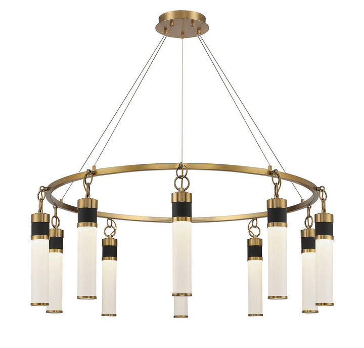 Savoy House Abel 1-1642-10-143 Chandelier Light - Matte Black with Warm Brass Accents