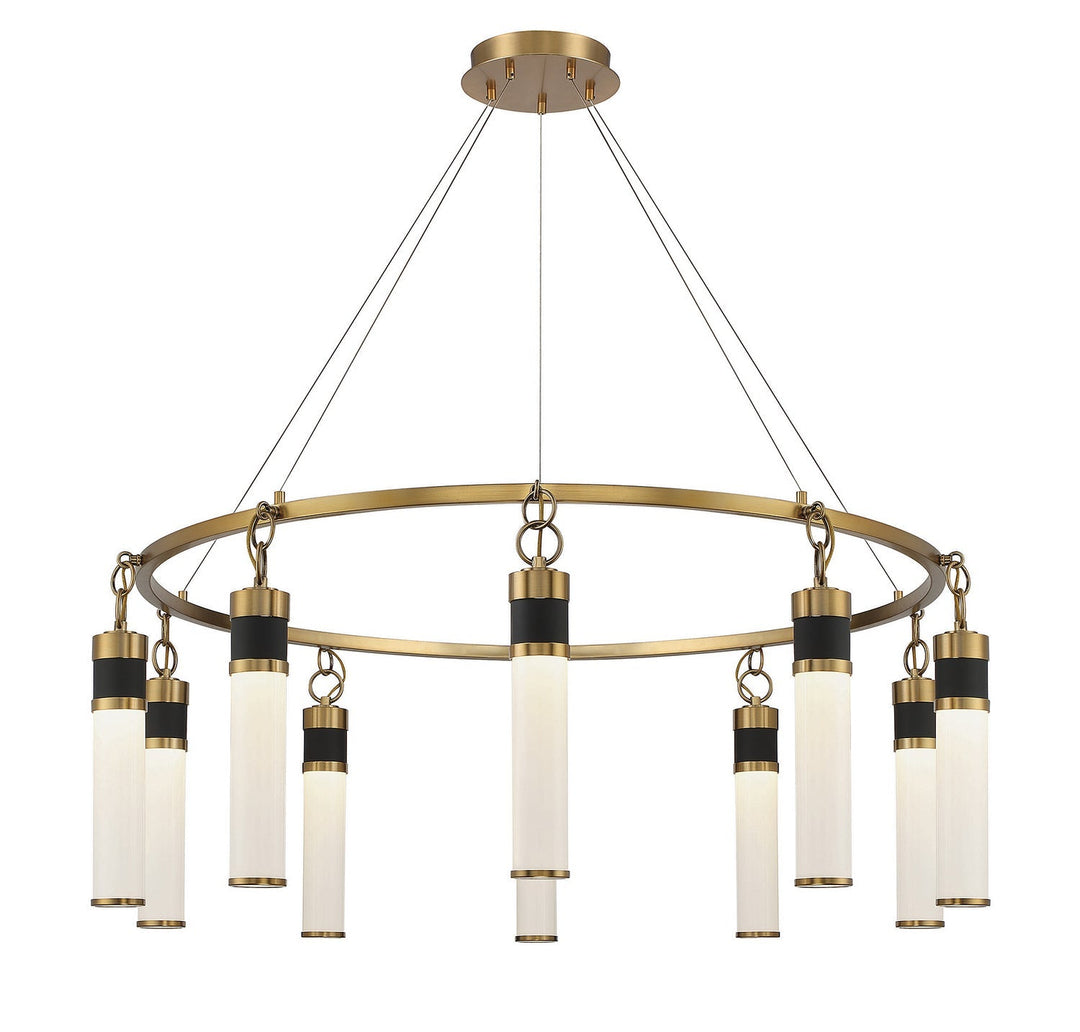 Savoy House Abel 1-1642-10-143 Chandelier Light - Matte Black with Warm Brass Accents