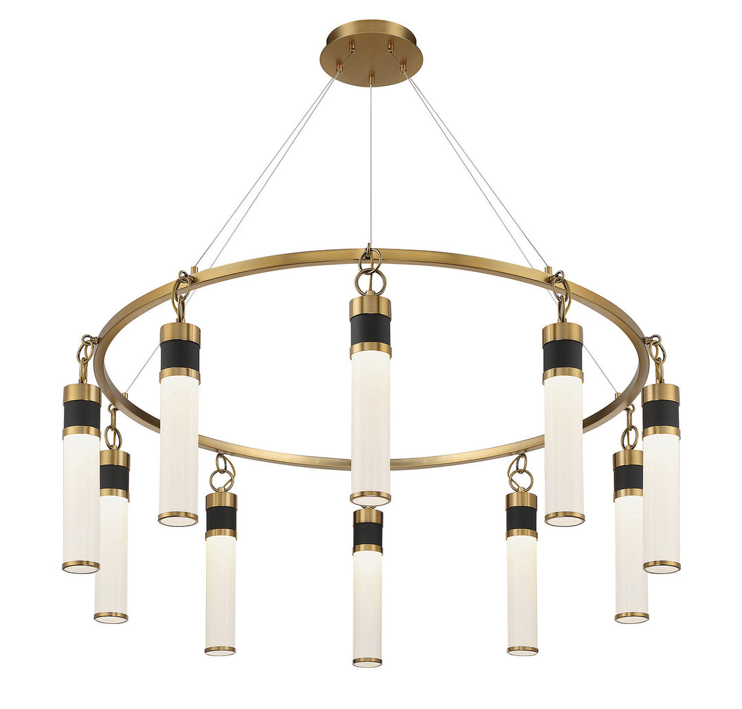 Savoy House Abel 1-1642-10-143 Chandelier Light - Matte Black with Warm Brass Accents