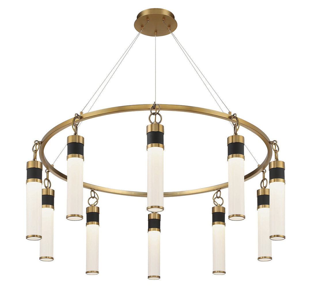 Savoy House Abel 1-1642-10-143 Chandelier Light - Matte Black with Warm Brass Accents