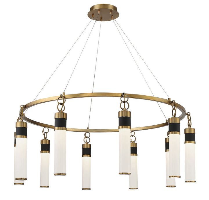 Savoy House Abel 1-1642-10-143 Chandelier Light - Matte Black with Warm Brass Accents