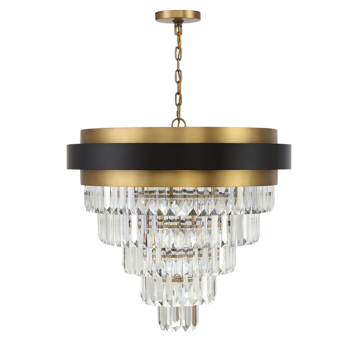Savoy House Marquise 1-1668-9-143 Chandelier Light - Matte Black with Warm Brass Accents