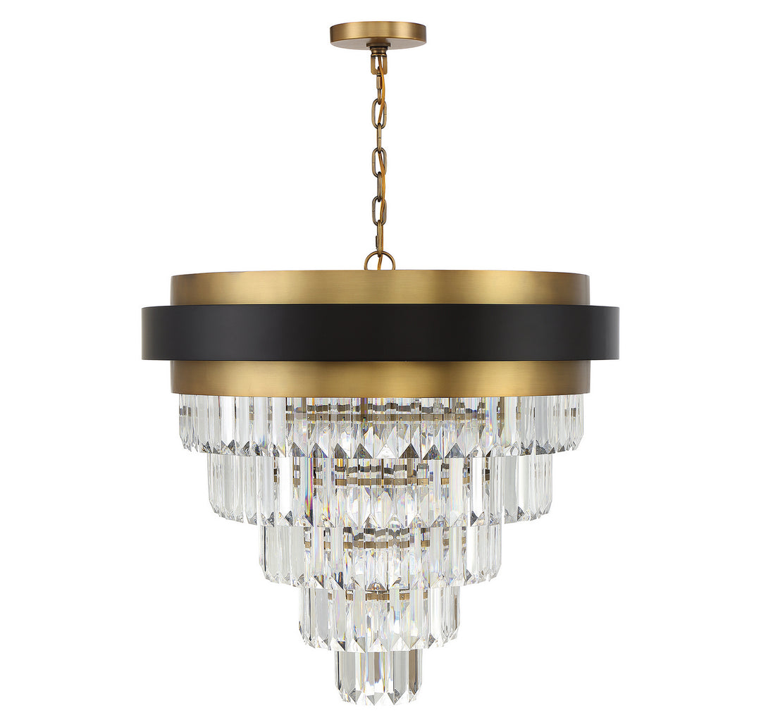 Savoy House Marquise 1-1668-9-143 Chandelier Light - Matte Black with Warm Brass Accents
