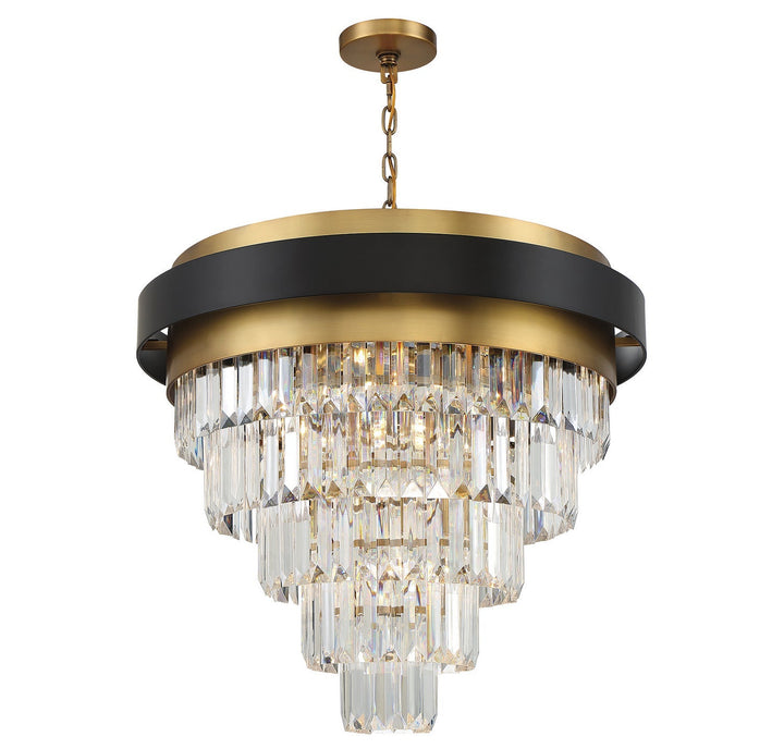 Savoy House Marquise 1-1668-9-143 Chandelier Light - Matte Black with Warm Brass Accents