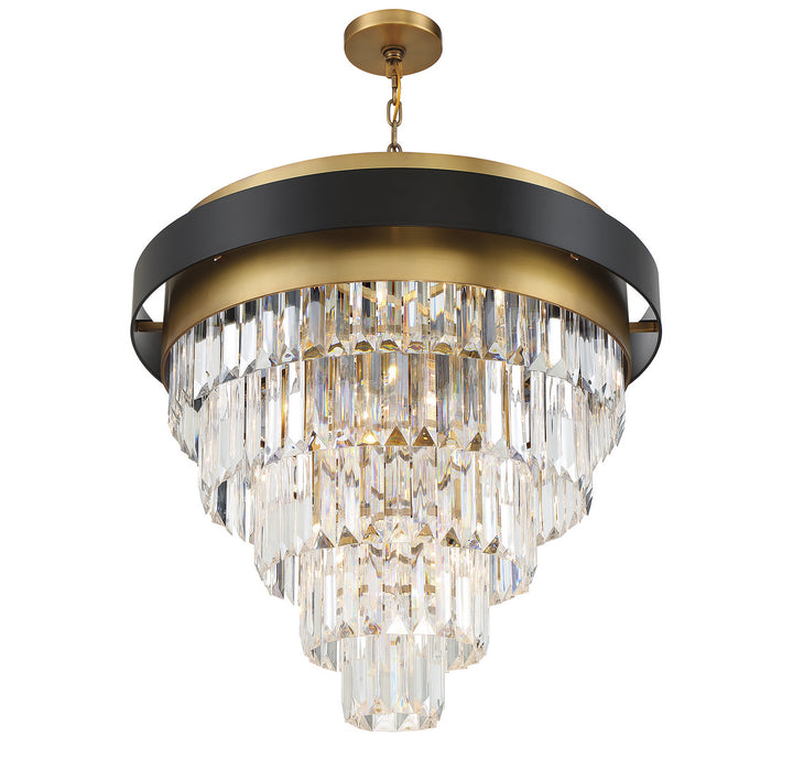 Savoy House Marquise 1-1668-9-143 Chandelier Light - Matte Black with Warm Brass Accents