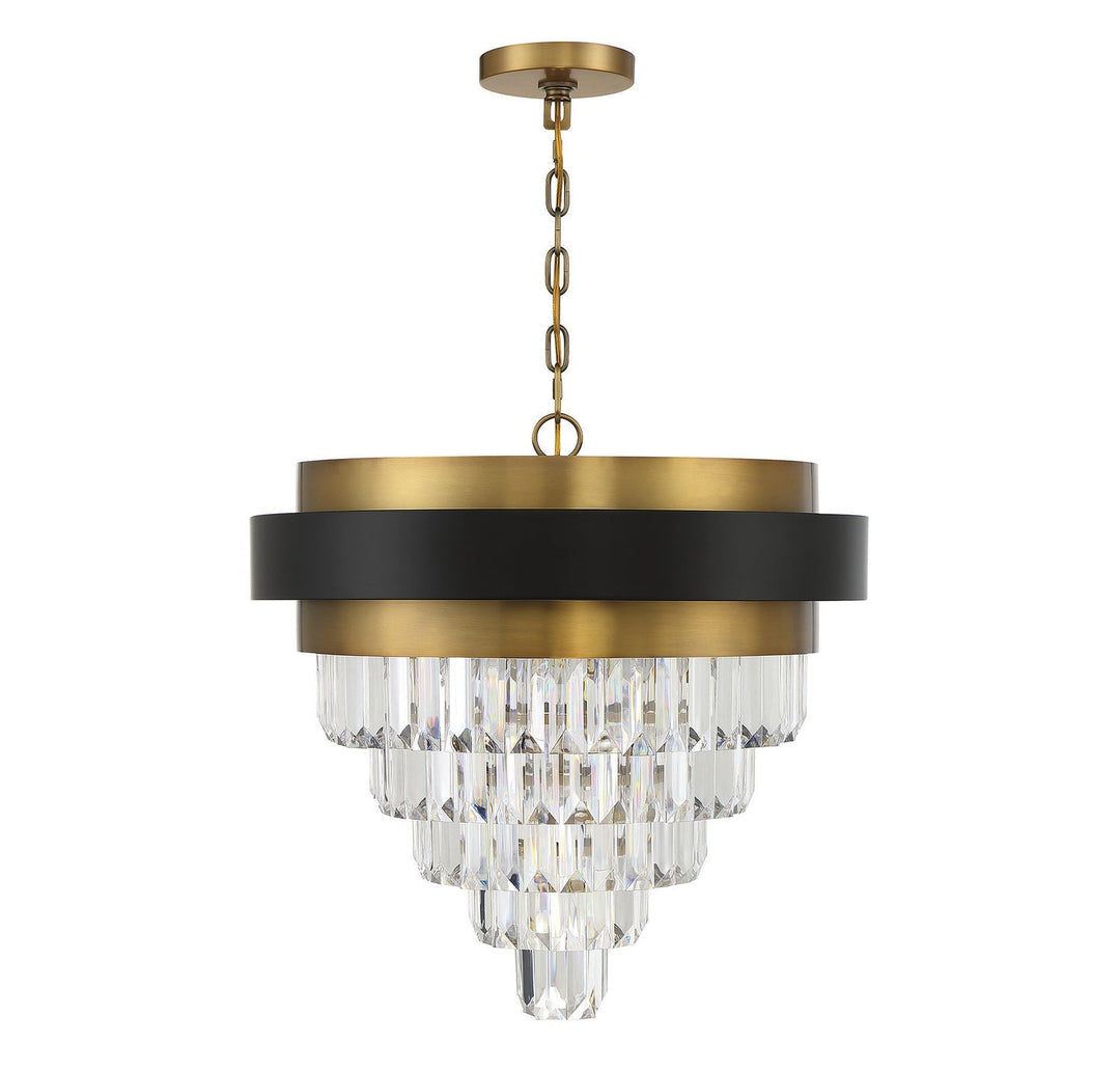 Savoy House Marquise 1-1669-4-143 Chandelier Light - Matte Black with Warm Brass Accents