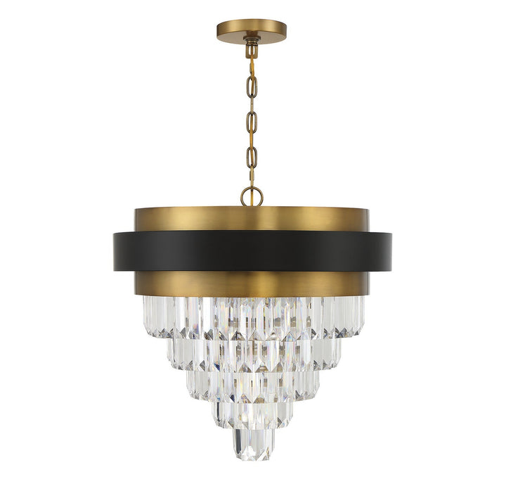 Savoy House Marquise 1-1669-4-143 Chandelier Light - Matte Black with Warm Brass Accents