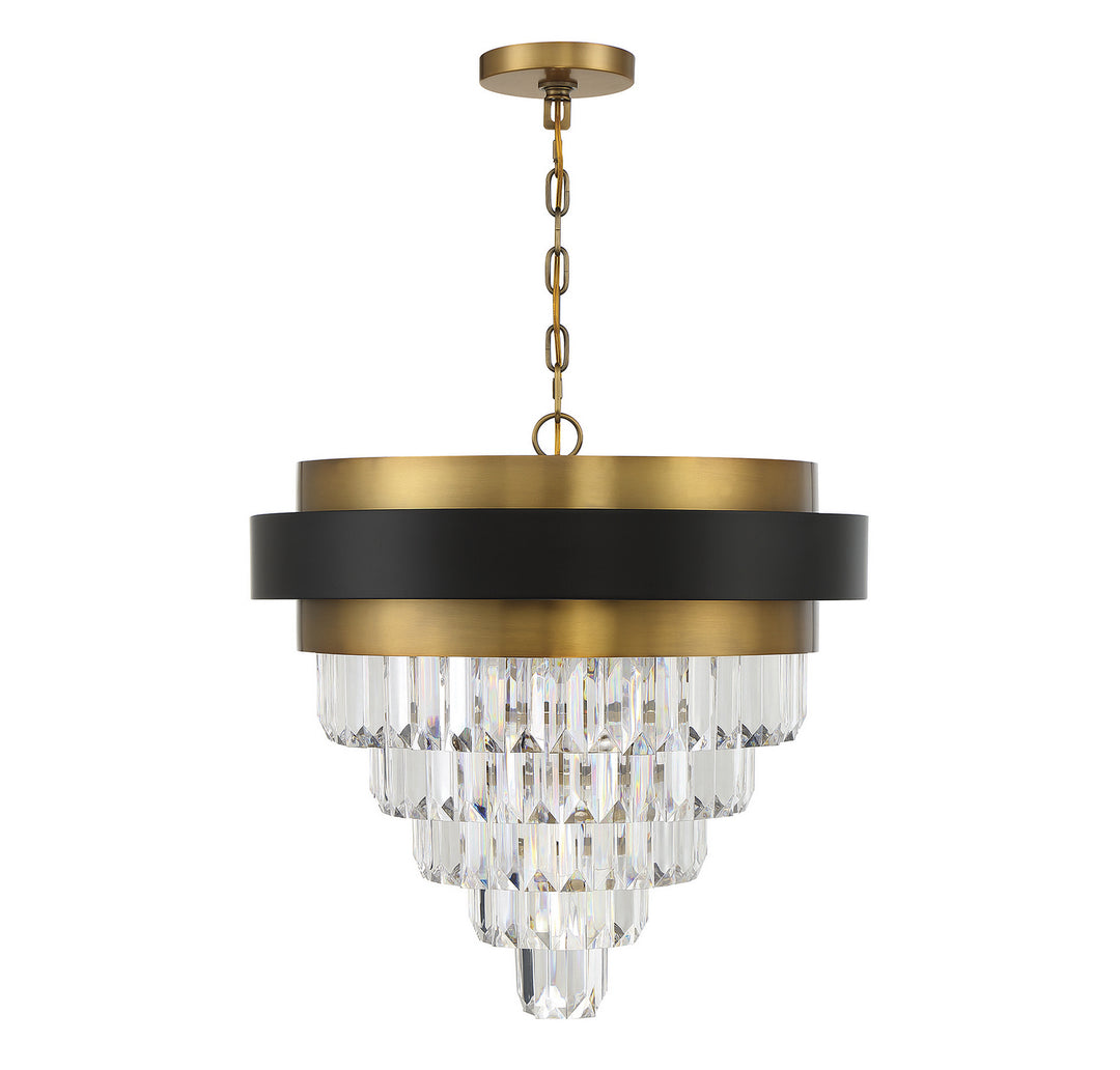 Savoy House Marquise 1-1669-4-143 Chandelier Light - Matte Black with Warm Brass Accents