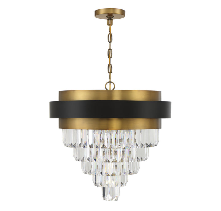 Savoy House Marquise 1-1669-4-143 Chandelier Light - Matte Black with Warm Brass Accents