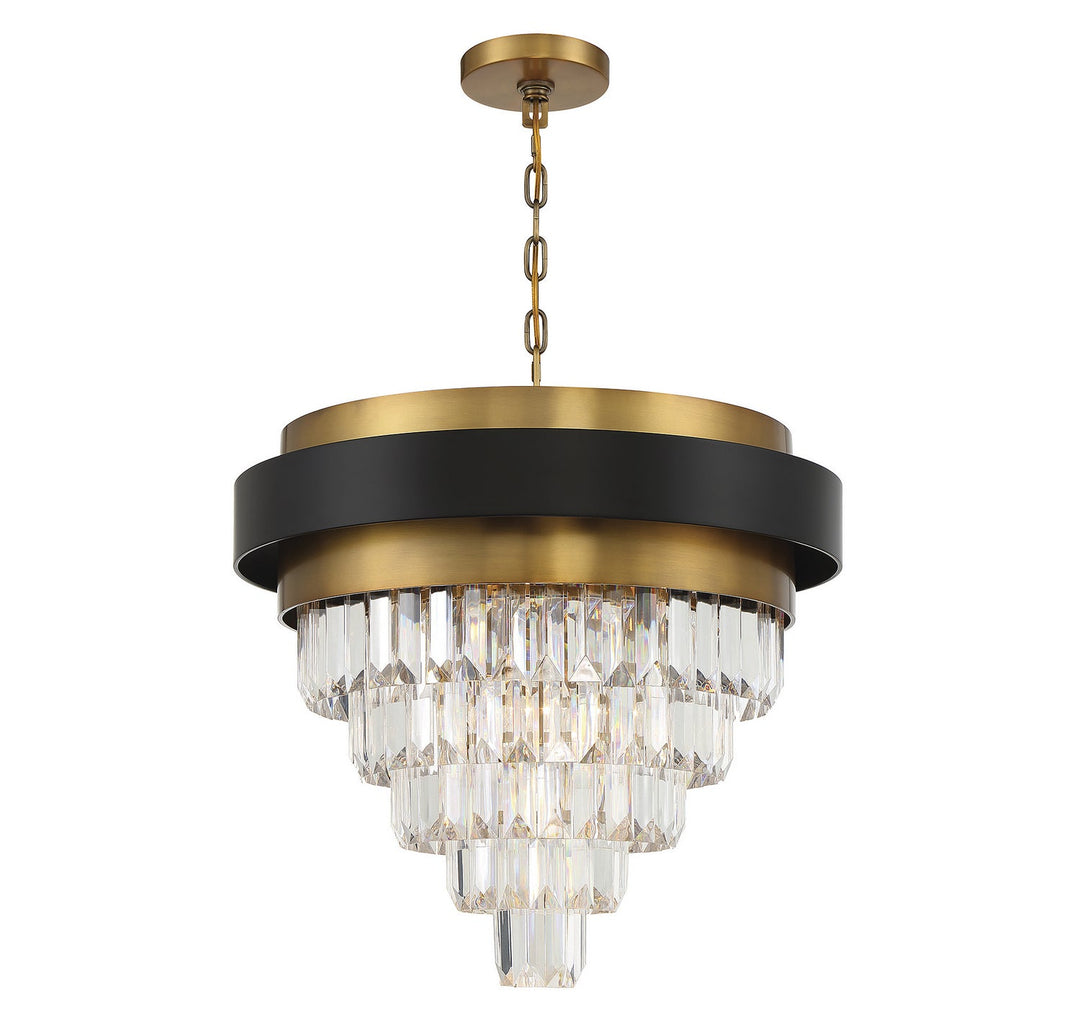 Savoy House Marquise 1-1669-4-143 Chandelier Light - Matte Black with Warm Brass Accents