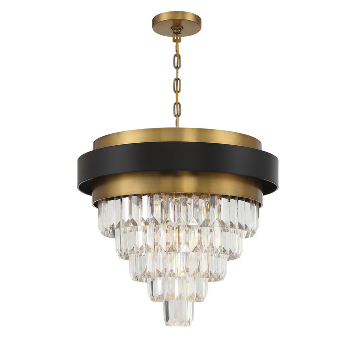 Savoy House Marquise 1-1669-4-143 Chandelier Light - Matte Black with Warm Brass Accents