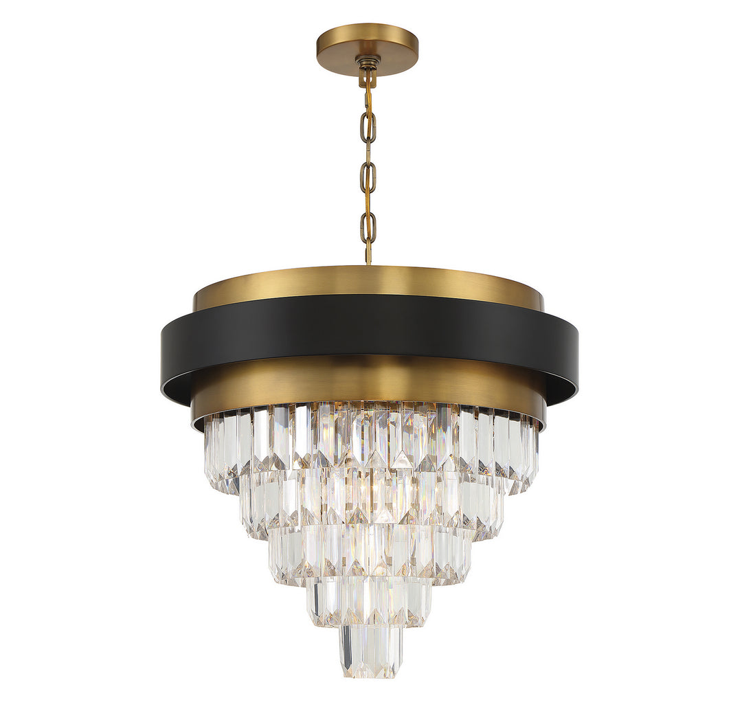 Savoy House Marquise 1-1669-4-143 Chandelier Light - Matte Black with Warm Brass Accents