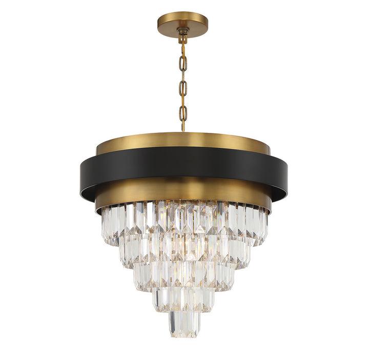 Savoy House Marquise 1-1669-4-143 Chandelier Light - Matte Black with Warm Brass Accents