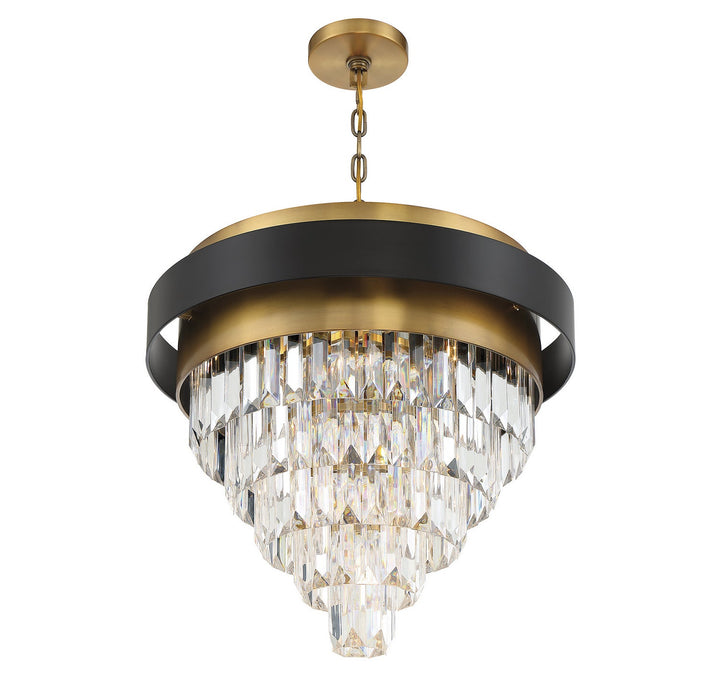Savoy House Marquise 1-1669-4-143 Chandelier Light - Matte Black with Warm Brass Accents