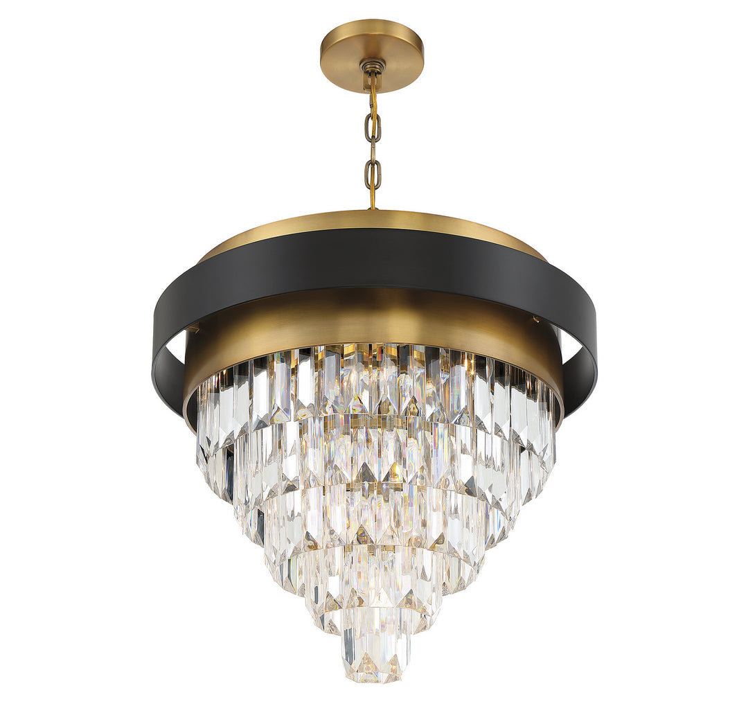 Savoy House Marquise 1-1669-4-143 Chandelier Light - Matte Black with Warm Brass Accents