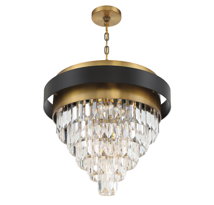 Savoy House Marquise 1-1669-4-143 Chandelier Light - Matte Black with Warm Brass Accents