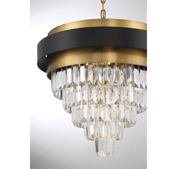 Savoy House Marquise 1-1669-4-143 Chandelier Light - Matte Black with Warm Brass Accents