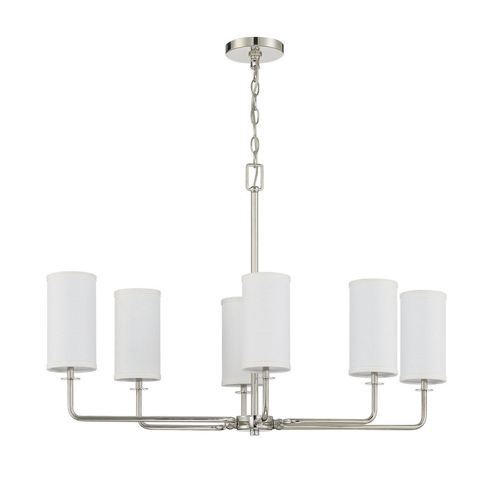 Savoy House Powell 1-1756-6-109 Chandelier Light - Polished Nickel