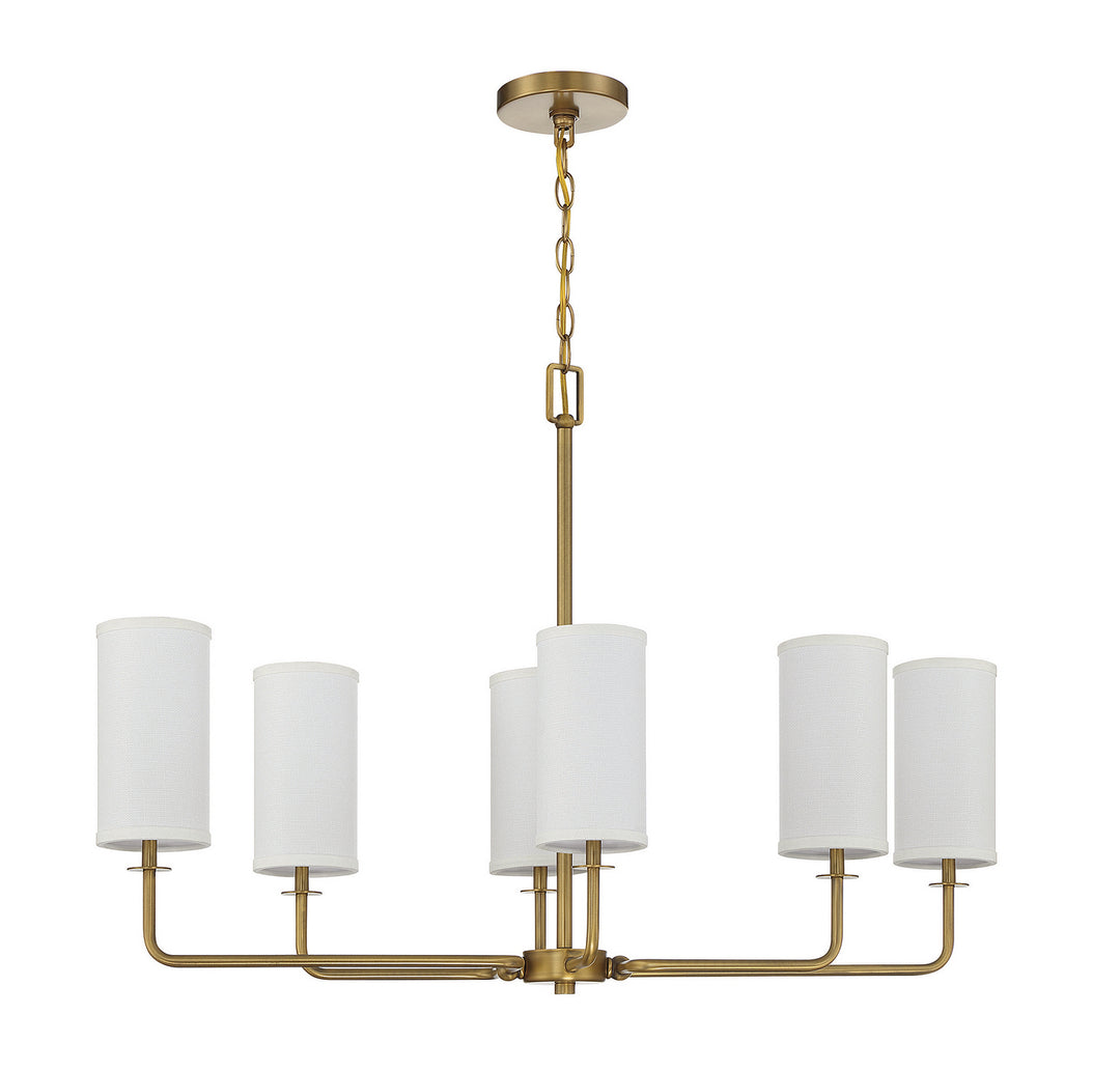 Savoy House Powell 1-1756-6-322 Chandelier Light - Warm Brass