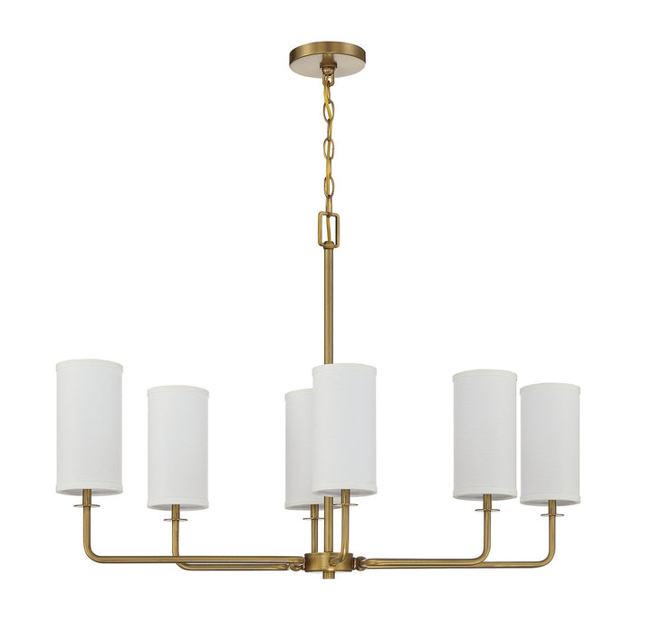 Savoy House Powell 1-1756-6-322 Chandelier Light - Warm Brass