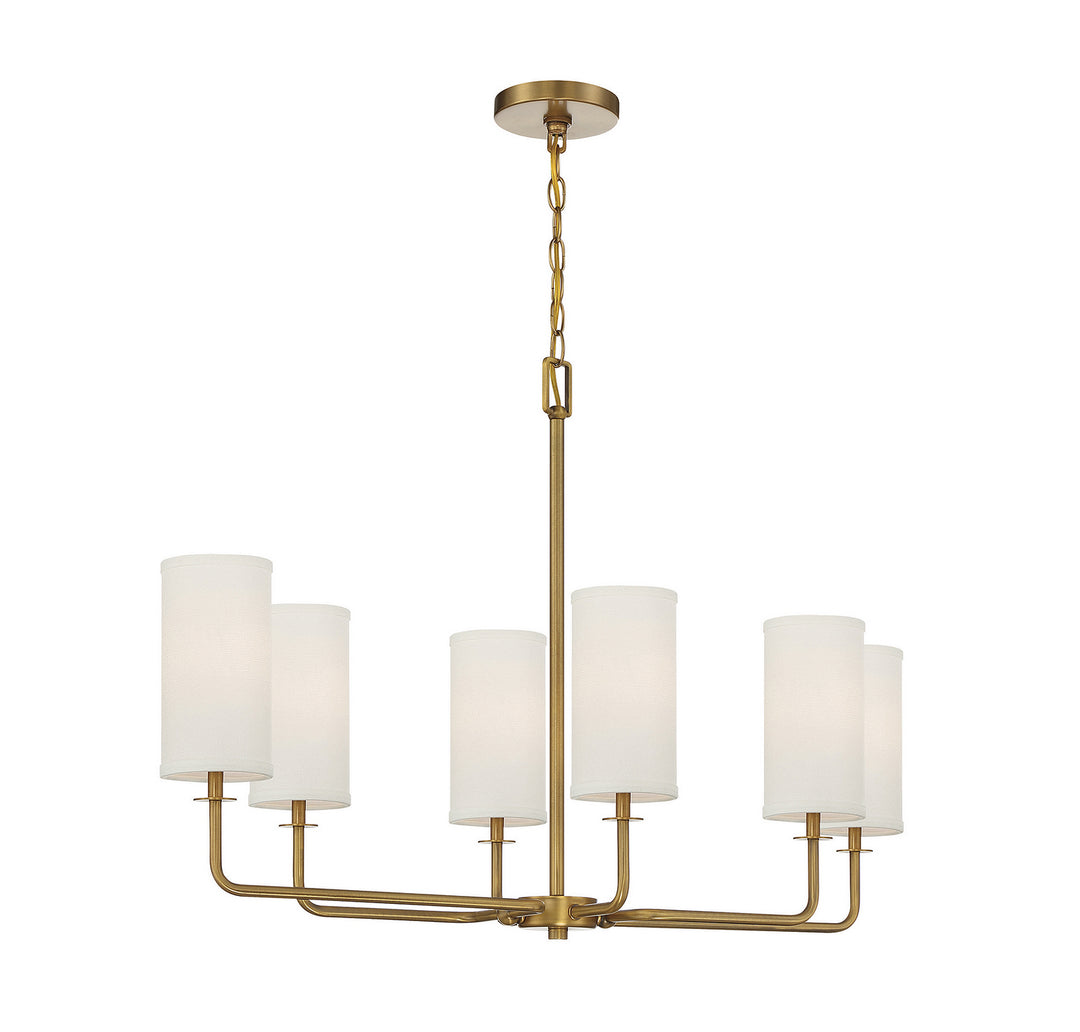 Savoy House Powell 1-1756-6-322 Chandelier Light - Warm Brass