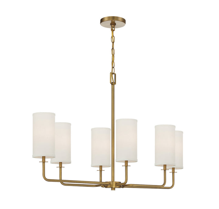 Savoy House Powell 1-1756-6-322 Chandelier Light - Warm Brass