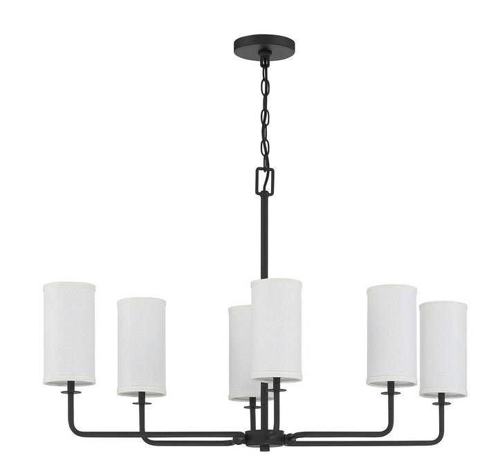 Savoy House Powell 1-1756-6-89 Chandelier Light - Matte Black