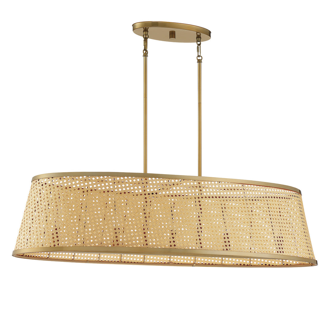 Savoy House Astoria 1-1770-5-200 Pendant Light - Natural with Burnished Brass