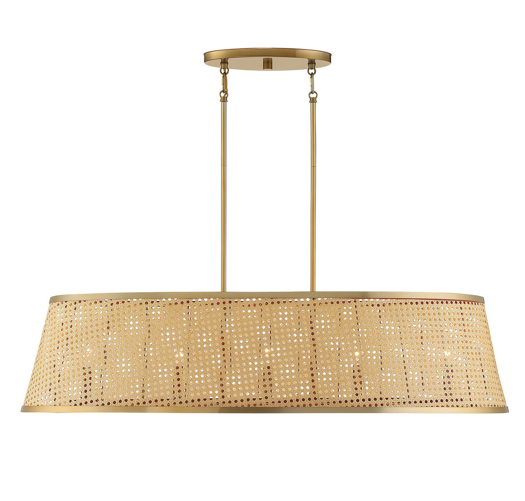 Savoy House Astoria 1-1770-5-200 Pendant Light - Natural with Burnished Brass