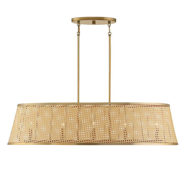 Savoy House Astoria 1-1770-5-200 Pendant Light - Natural with Burnished Brass