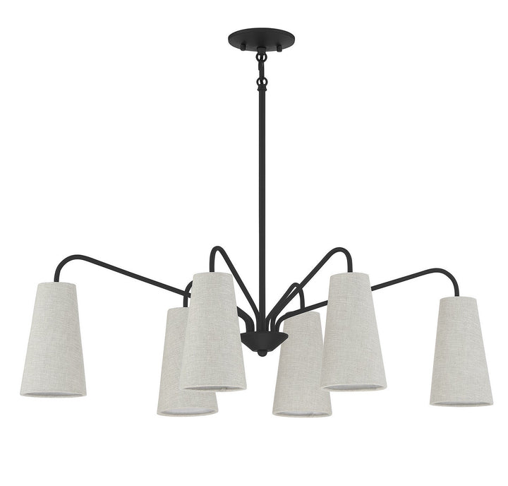 Savoy House Edgewood 1-1785-6-89 Chandelier Light - Matte Black