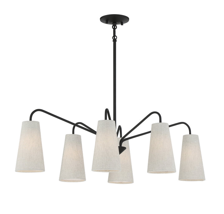 Savoy House Edgewood 1-1785-6-89 Chandelier Light - Matte Black