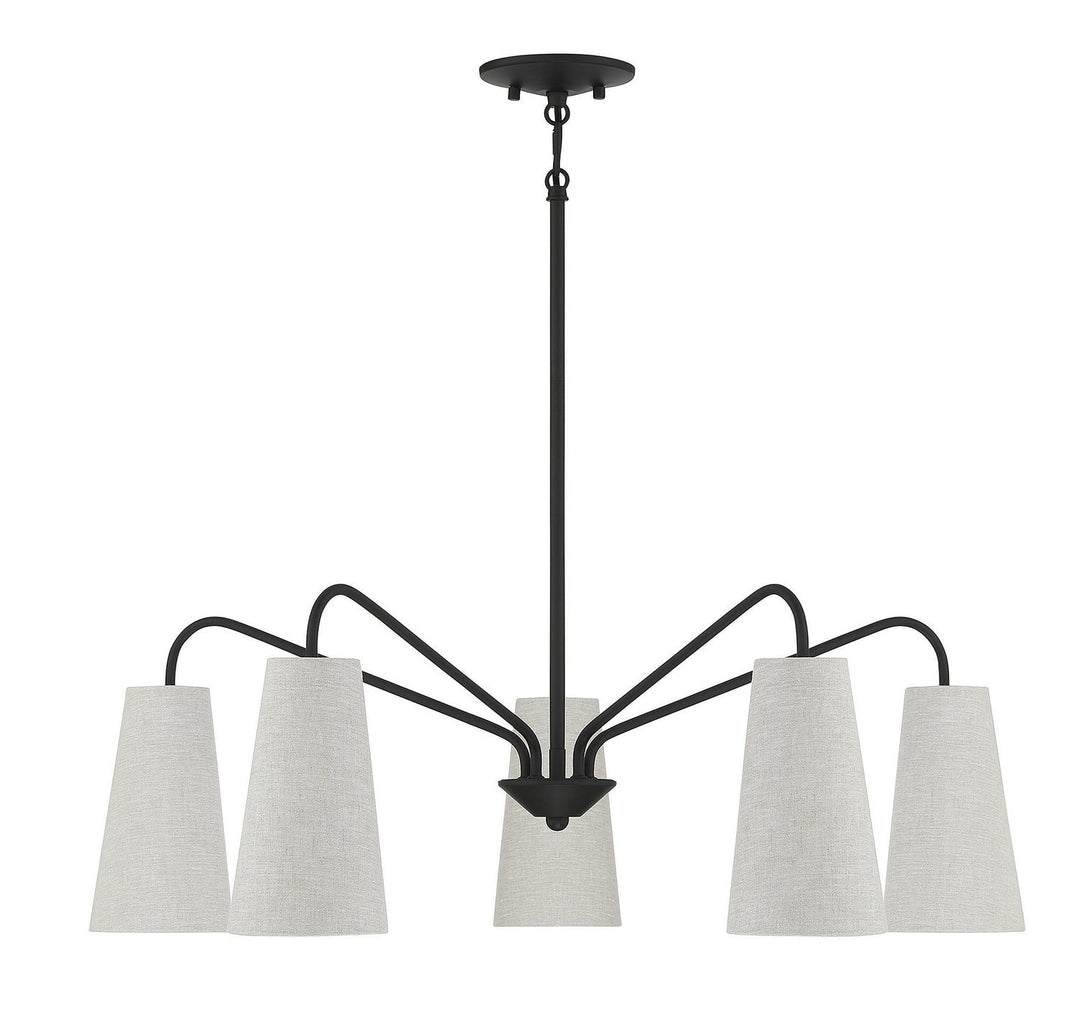 Savoy House Edgewood 1-1786-5-89 Chandelier Light - Matte Black