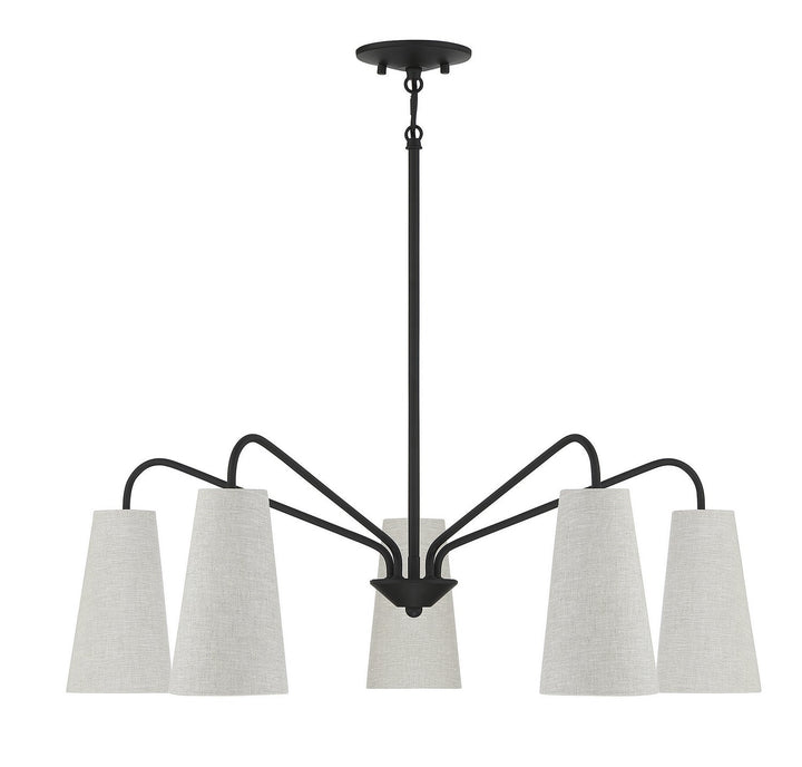 Savoy House Edgewood 1-1786-5-89 Chandelier Light - Matte Black