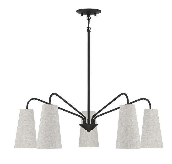 Savoy House Edgewood 1-1786-5-89 Chandelier Light - Matte Black