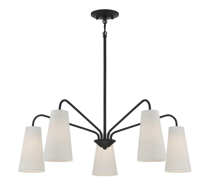 Savoy House Edgewood 1-1786-5-89 Chandelier Light - Matte Black